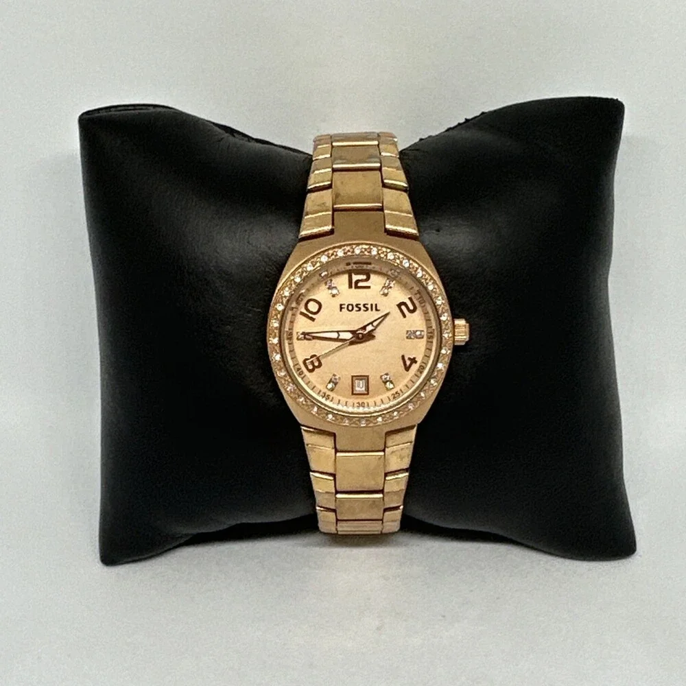 Fossil Colleague AM4508 Women's Gold Stainless Steel Analog Dial Watch HME749